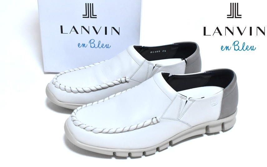Newdog 未使用 LANVIN en Bleu レザーシューズ ランバンオンブルー LANVIN en Bleu レースアップ レザー