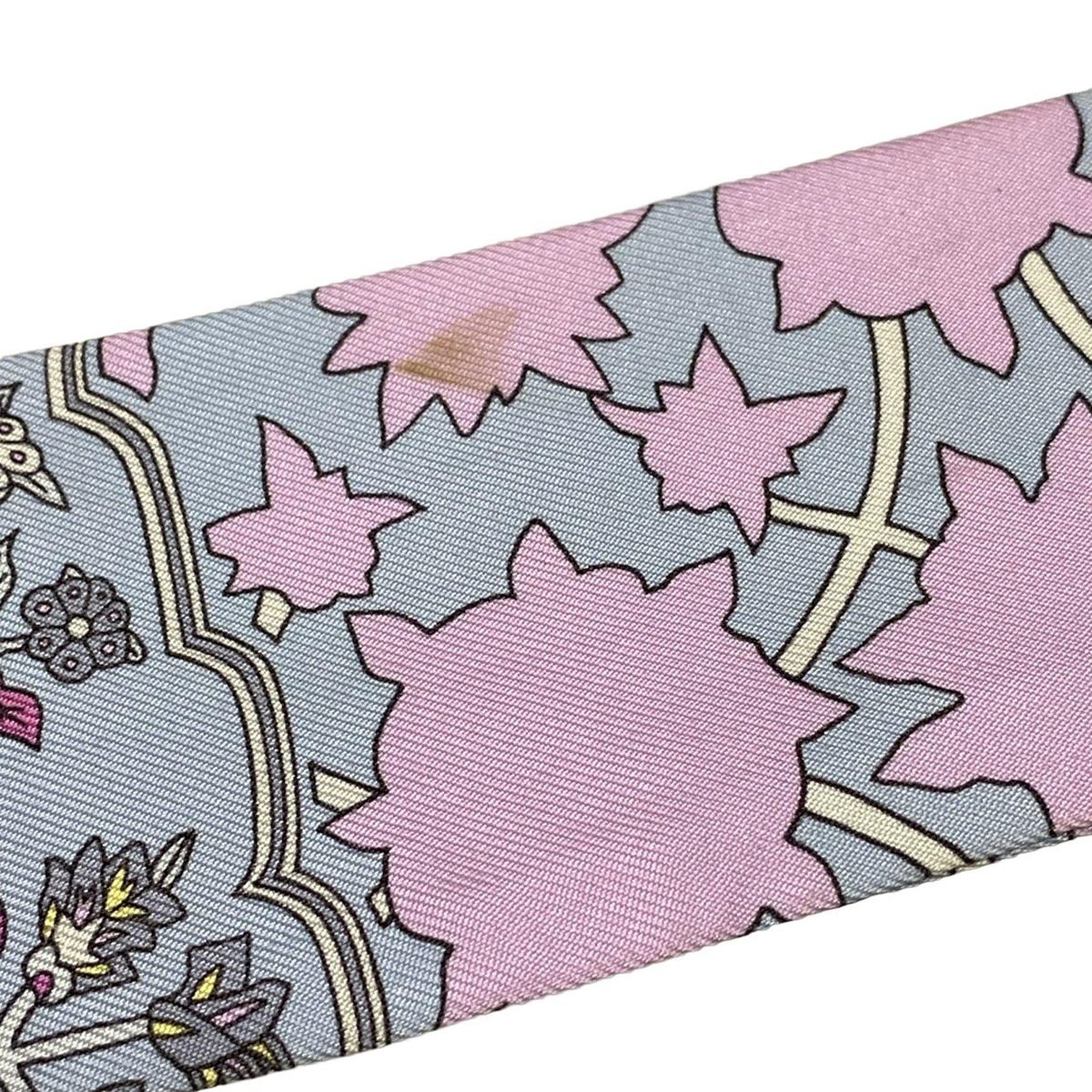 エルメス HERMES ツイリー ライトブルー×ライトパープル×マルチ TAPIS  