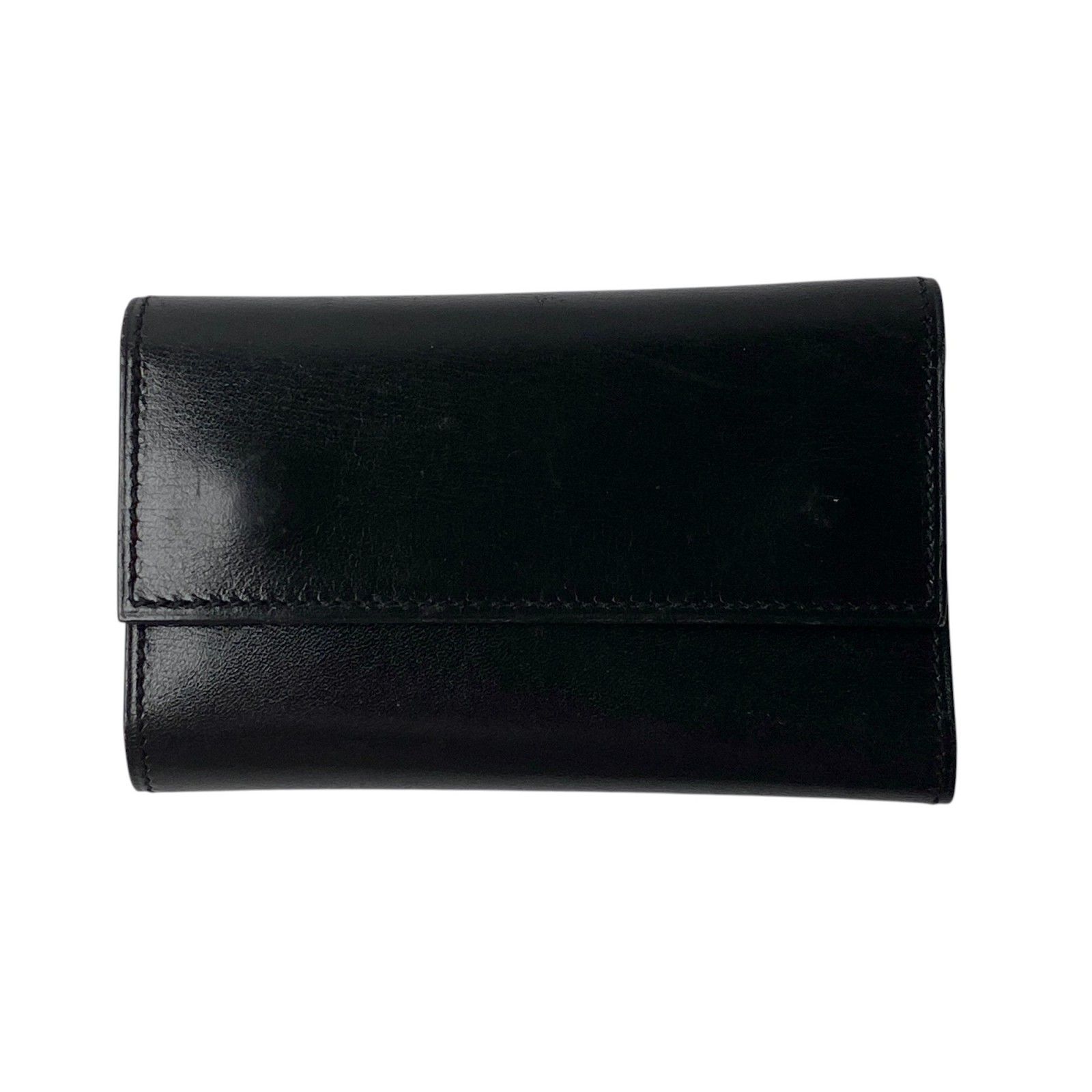 ダブルG バイカラー キーケース ・ブラック レザー＆GG