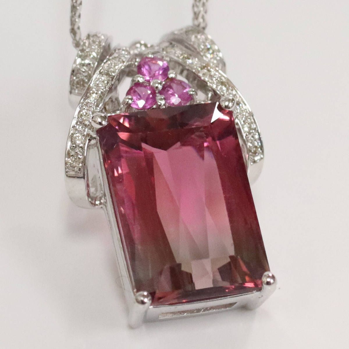 k18 ダイヤモンド　サファイア　トルマリン　リング サファイア ダイヤモンドリング SA 1.85ct D 0.50ct K18WG 日独