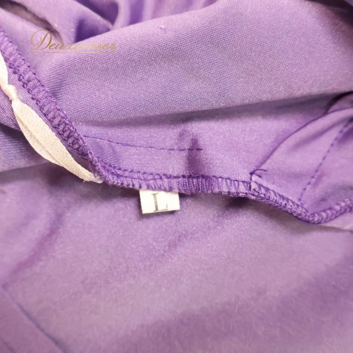 社交ダンス 衣装 ドレス ドレス ワンピース フロート デモ 競技 ダンス パーティ フリル レース 紫 パープル系 豪華 スカート 光沢 女性用 Lサイズ パーティードレス 競技用ダンス 上品 LLC-HASEGAWATOSO_COM