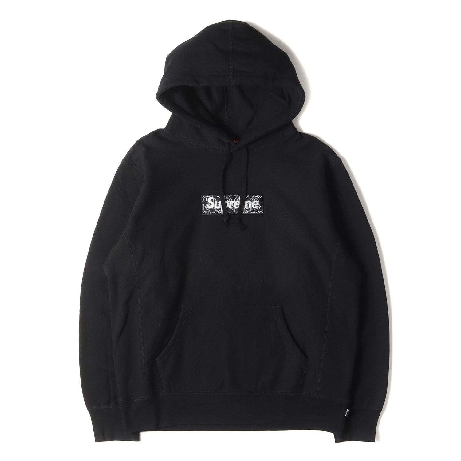 シュプリーム Supreme Bandana Box パーカー ブラック M SUPREME Bandana Box Logo Hooded Sweatshirt XLサイズ ブラック