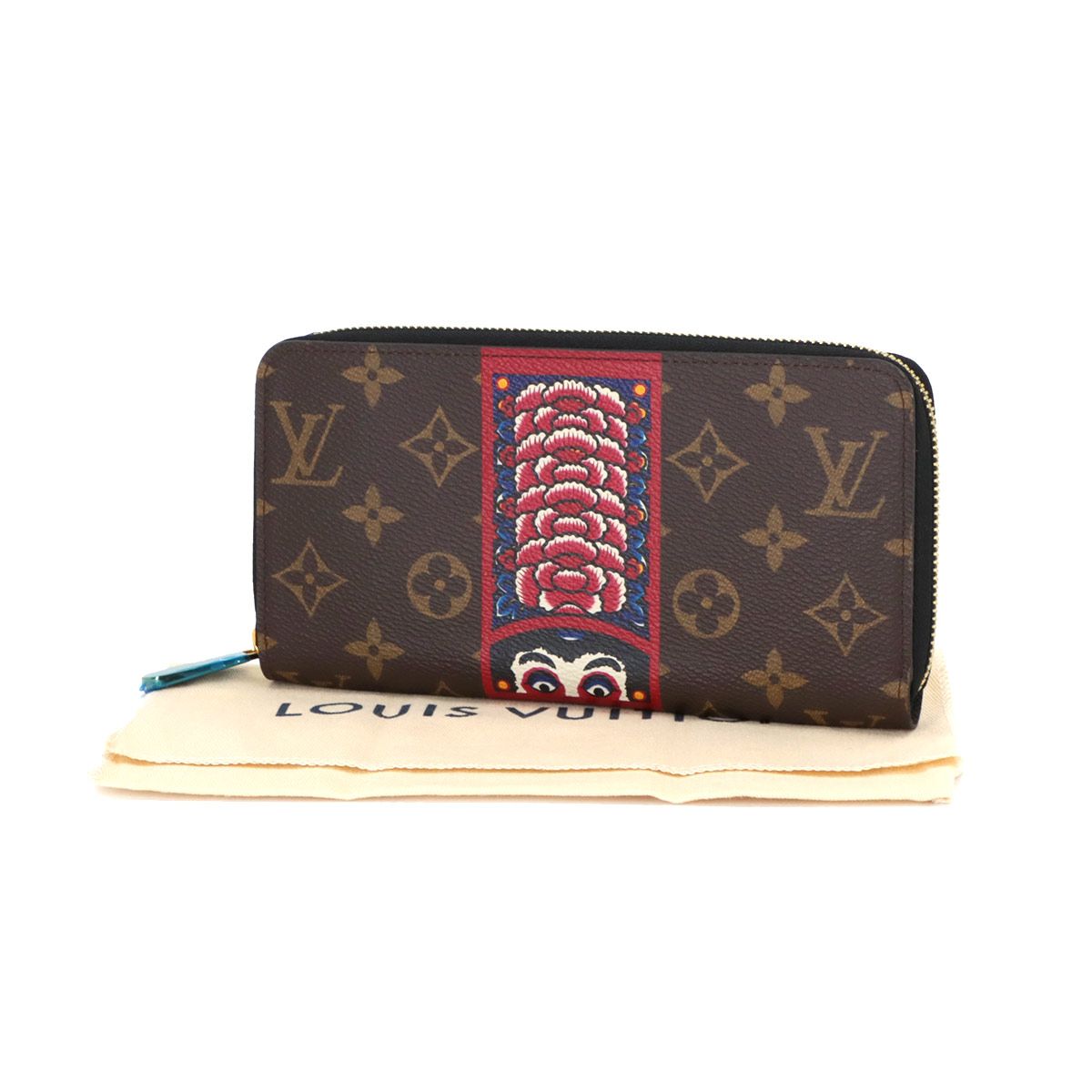 未使用 展示品 ルイ ヴィトン LOUIS VUITTON モノグラム ジッピー ウォレット 長財布 山本寛斎 歌舞伎 達磨 ブラウン M67258  90213175 - メルカリ