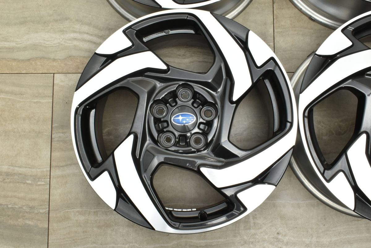 スバル　STI　18 インチ　7.5J +55 PCD114.3 ガンメタ　レヴォーグ スバル ＶＭ系ＳＴＩレヴォーグ純正ホイール 7.5J-18 5H114.3 +55 人気