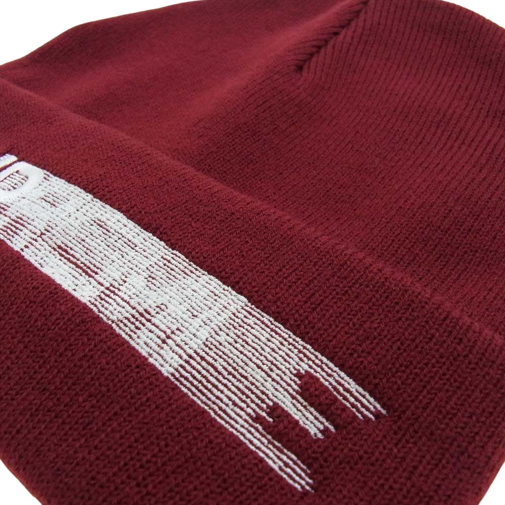 Supreme シュプリーム 帽子 23SS motion logo beanie モーションロゴ ビーニー ニットキャップ ワインレッド系【中古】