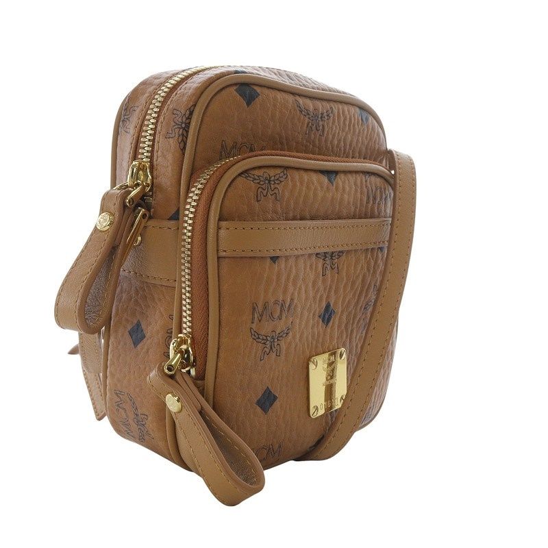 MCM ショルダーバッグ メッセンジャーバッグ ヴィセトス柄　ポーチ ブラウン エムシーエム MCM ショルダーバッグ ワンショルダー 斜め掛け