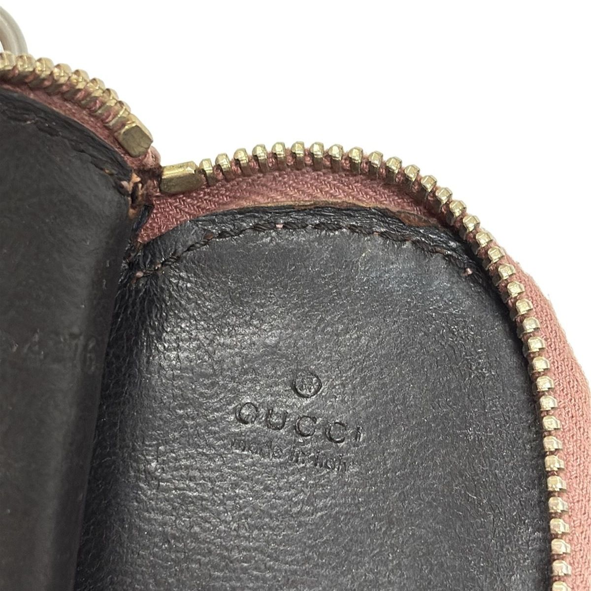 【チップ様】GUCCI ハート型コインケース ベージュ ピンク GUCCI - GUCCI(グッチ) コインケース シマライン 152615 ピンク