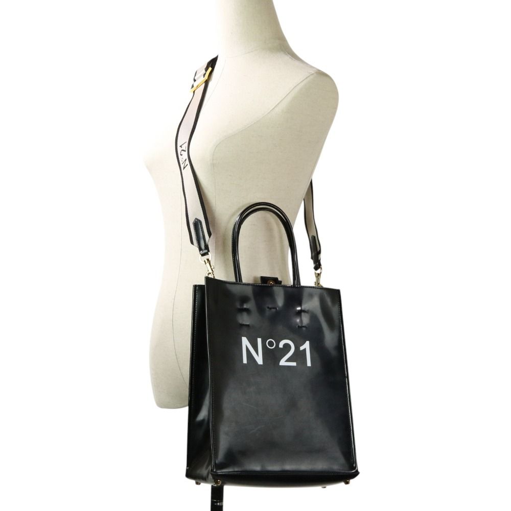 美品 22SS N°21 ヌメロヴェントゥーノ ホリゾンタルショッパー 2WAY 