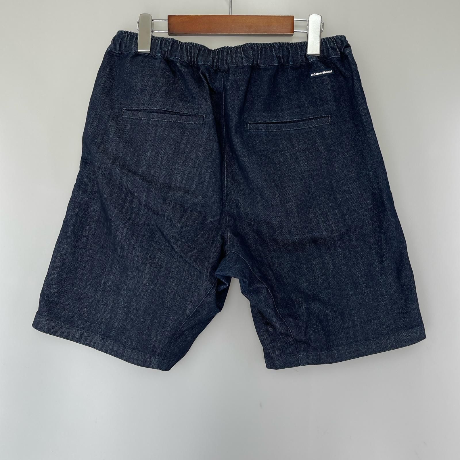 【L size】bristol ハーフパンツ　インディゴブルー　デニム★ F.C.Real Bristol エフシーレアルブリストル デニム ハーフ