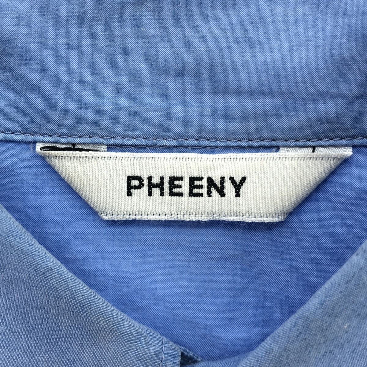 PHEENY フィーニー 22AW タイプライターオーバーシャツ PA22-SH03 ブルー F PHEENY フィーニー 22AW タイプライターオーバーシャツ PA22-SH03