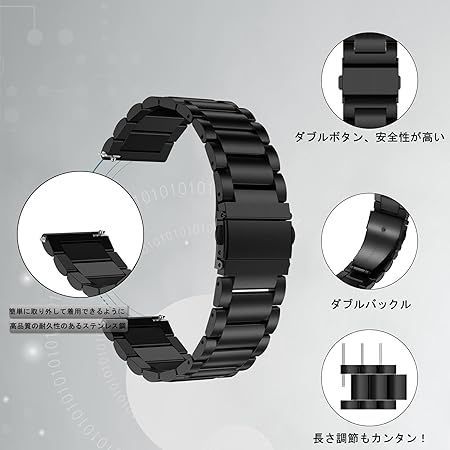 チタンバンド 20mm シルバー 簡単コマ調整 : [GOHHME] 時計バンド