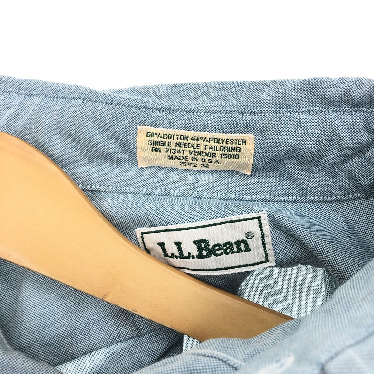 USA エルエルビーン A-2 レザージャケット L.L.Bean 古着 90年代 エルエルビーン L.L.Bean 長袖 ボタンダウンシャツ