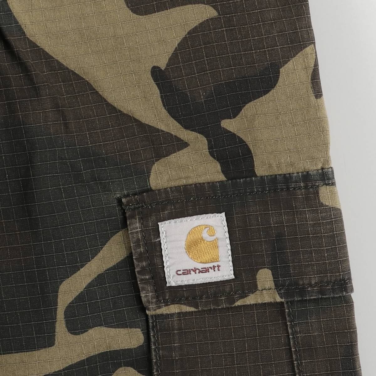 古着 カーハート Carhartt 迷彩柄 リップストップ ダブルニー