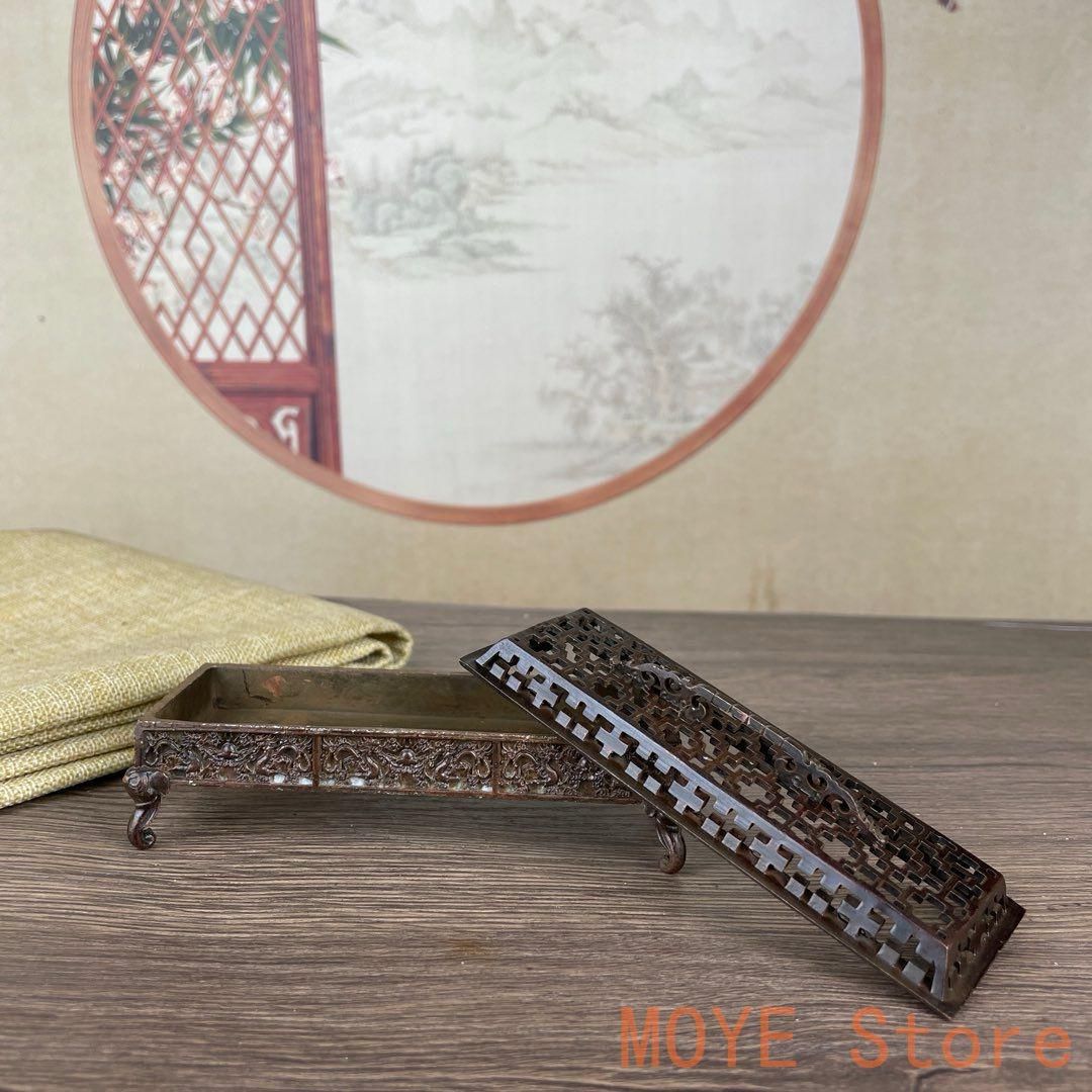 銅器 宣徳四象足臥式香炉 茶道香炉 香道具 装飾品 工芸品 置物