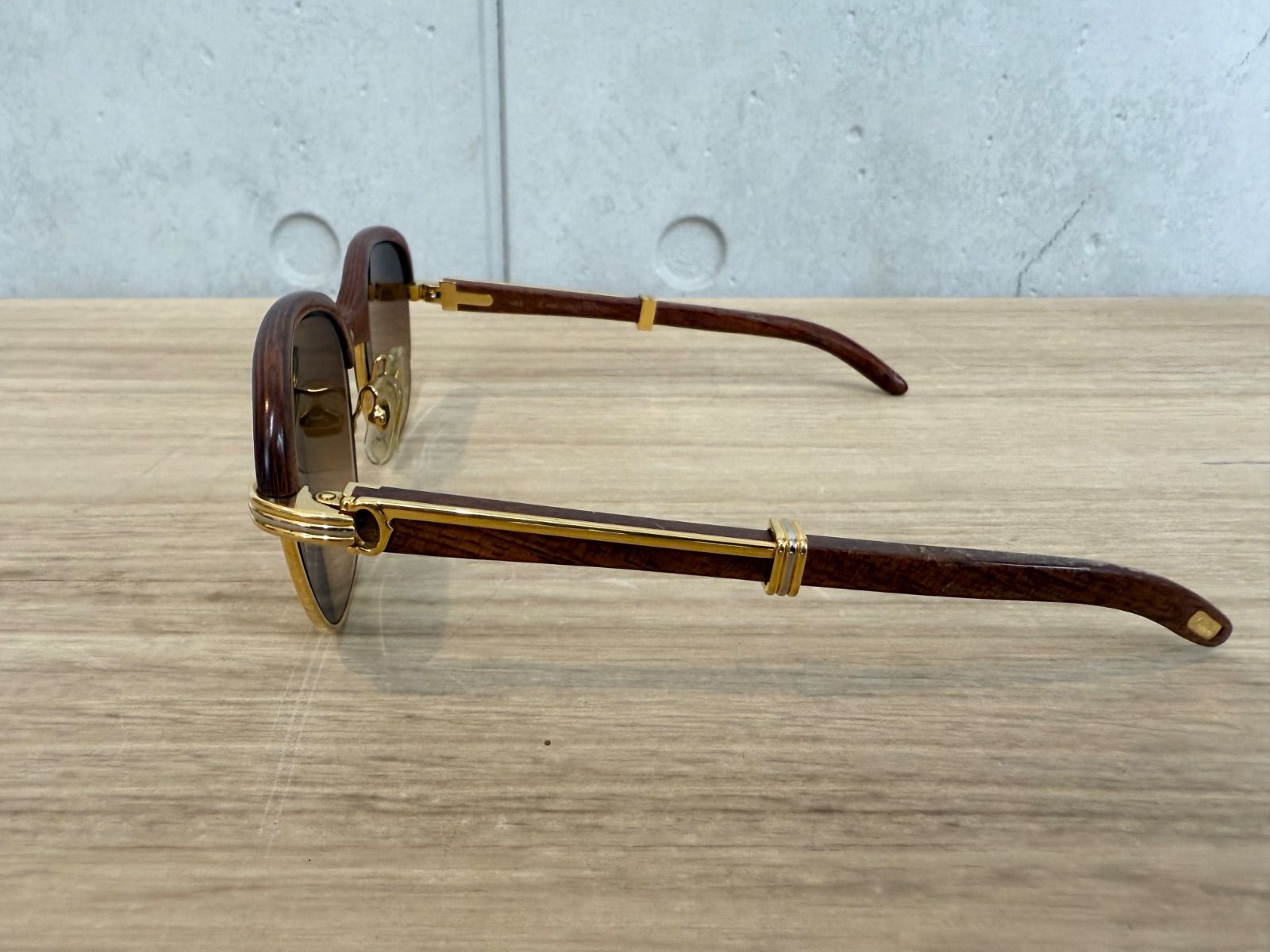 Cartier カルティエ サングラス ウッドフレーム 希少 フランス