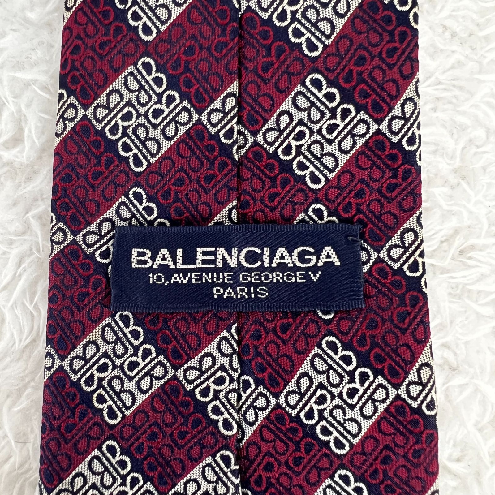 美品 バレンシアガ ネクタイ シルク ペイズリー柄 総柄 ジャガード ゴールド系 BALENCIAGA バレンシアガ ブランドネクタイ 総柄 ペイズリー