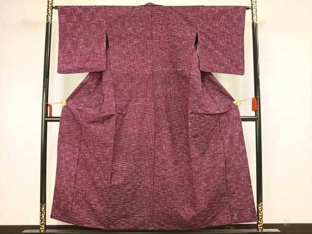 平和屋着物▽紬 単衣 抽象文様 AAAZ9001fy