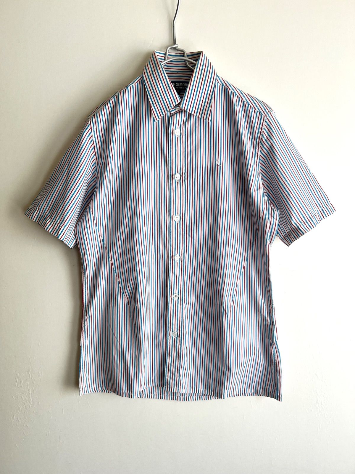 09ss RAF SIMONS 2009ss ラフシモンズ ストライプ半袖シャツ - メルカリ