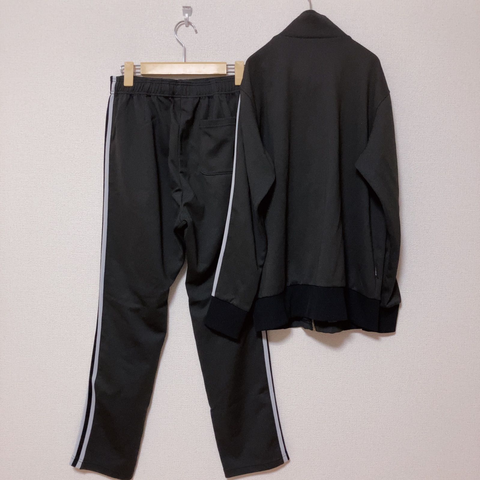 z1102 【美品】アディダス adidas ブラックデニム ジャージ 上下 
