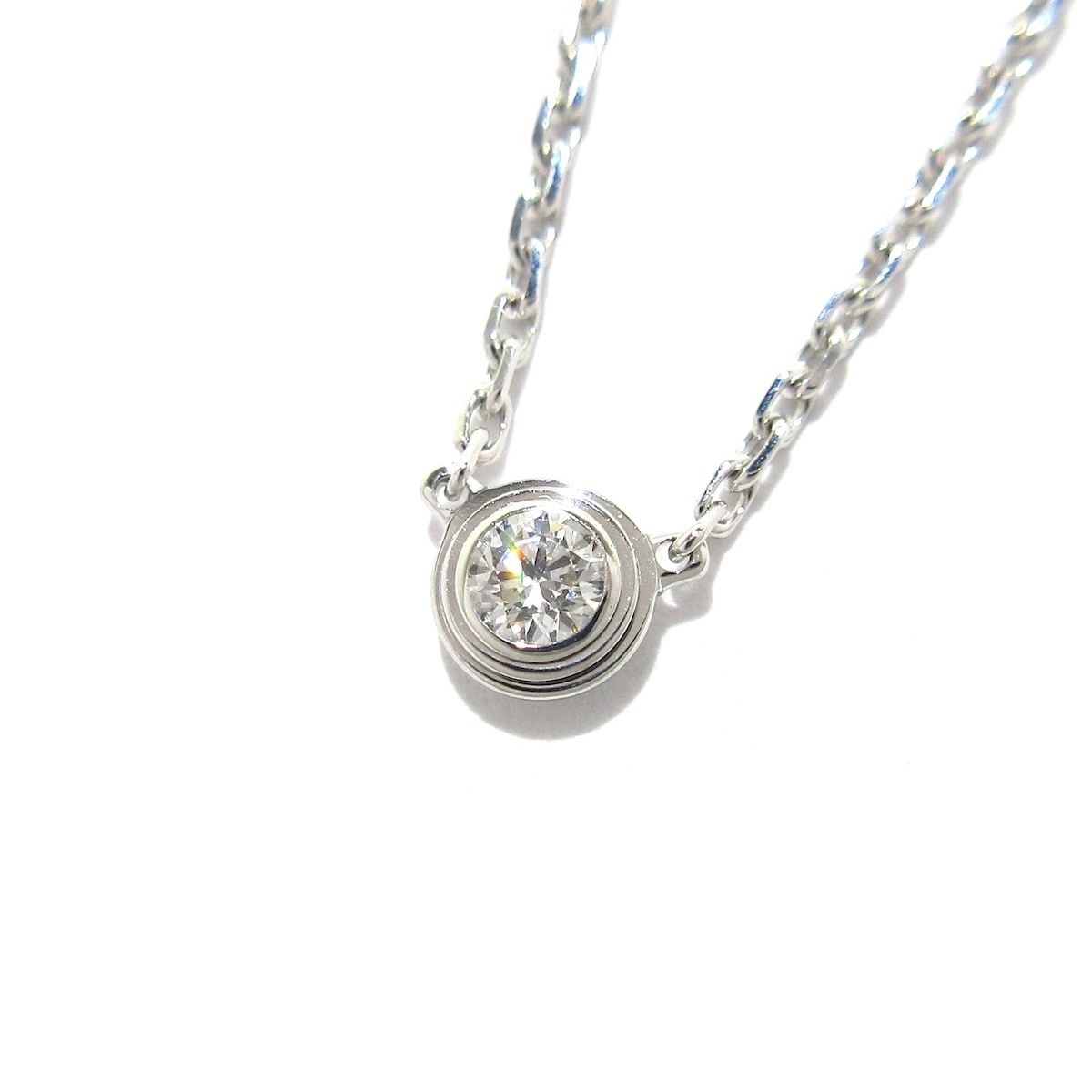 Cartier カルティエ ネックレス カルティエ ダムールXS K18WG×ダイヤモンド 1Pダイヤ|ダイヤ約0.04カラット