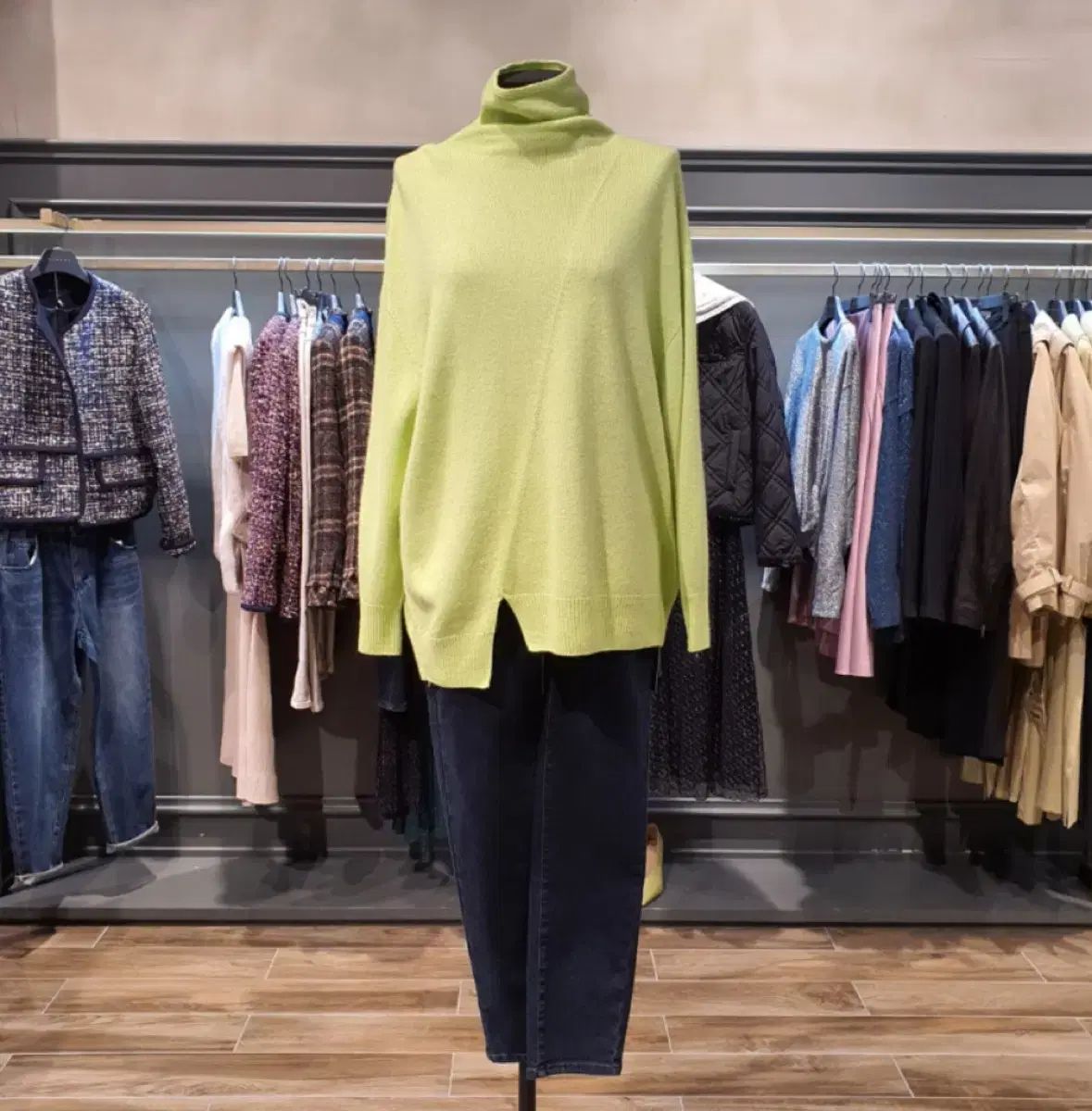  シスレー ホールガーメント タートルネック ニット 長袖 ニット セーター