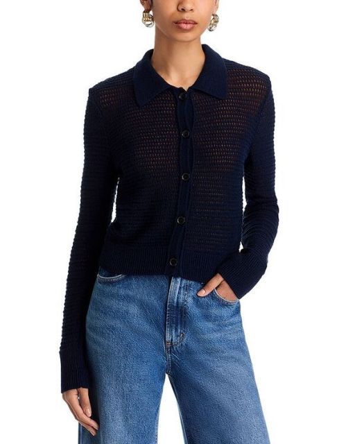 【送料無料】 フレーム レディース カーディガン アウター The Shrunken Cardigan Navy
