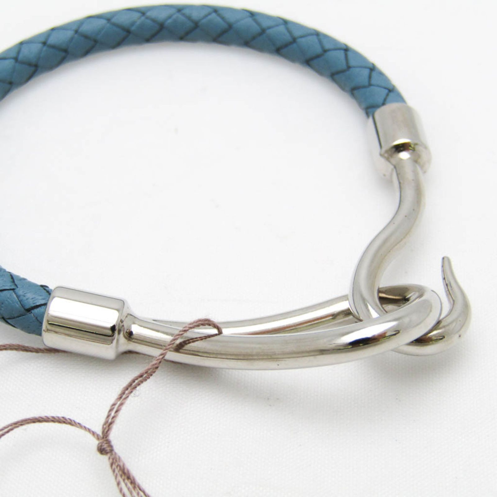 エルメス(Hermes) ジャンボ 編み込み レザー,メタル バングル