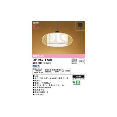 【新品・7営業日以内発送】オーデリック ODELIC OP252173R LEDペンダント【沖縄離島販売】