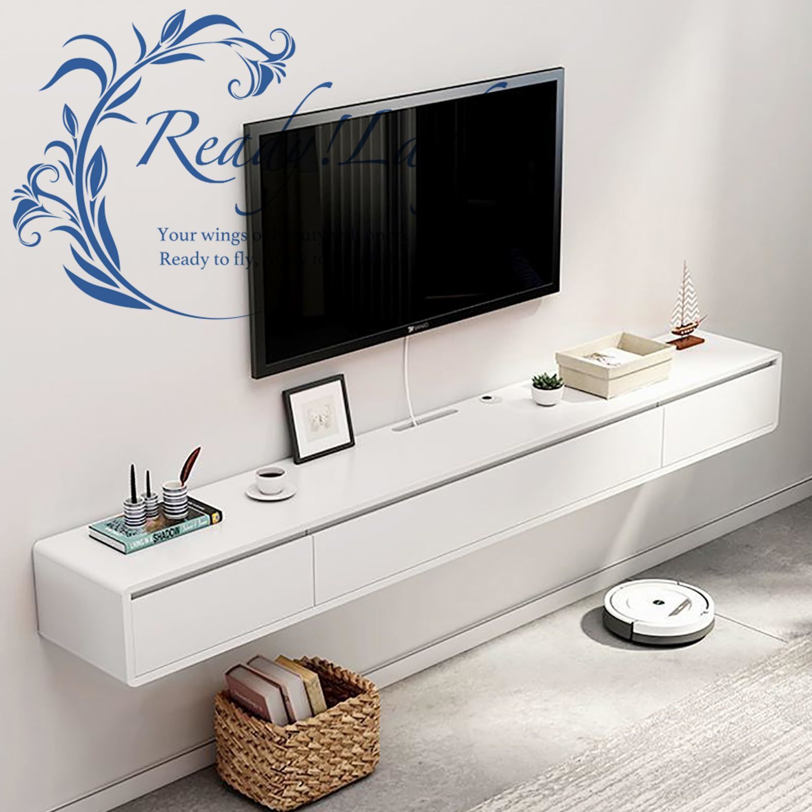 2段棚付きテレビスタンド テレビ台 白 木目調 テレビ台 特価 テレビスタンド 32〜 65インチ対応 キャスター付き 無