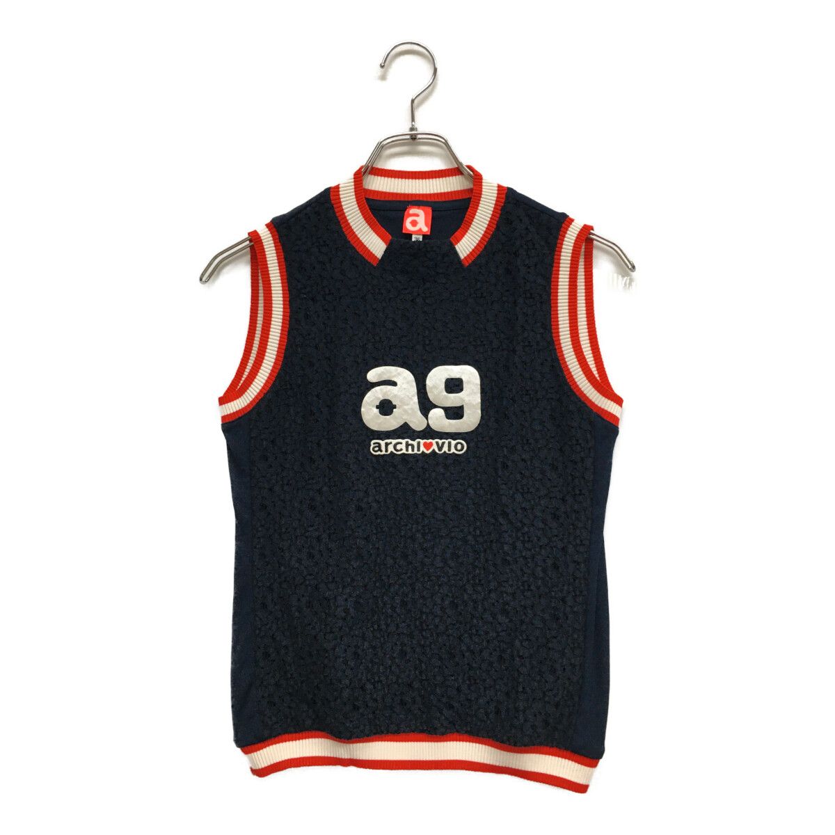 archivio - coco 中古 アルチビオ archivio レディース ベスト 36(S) 紺 ネイビー 春夏 クルーネック レース 中古 レディース アルチビオ archivio ベスト 36(S) 紺 ネイビー