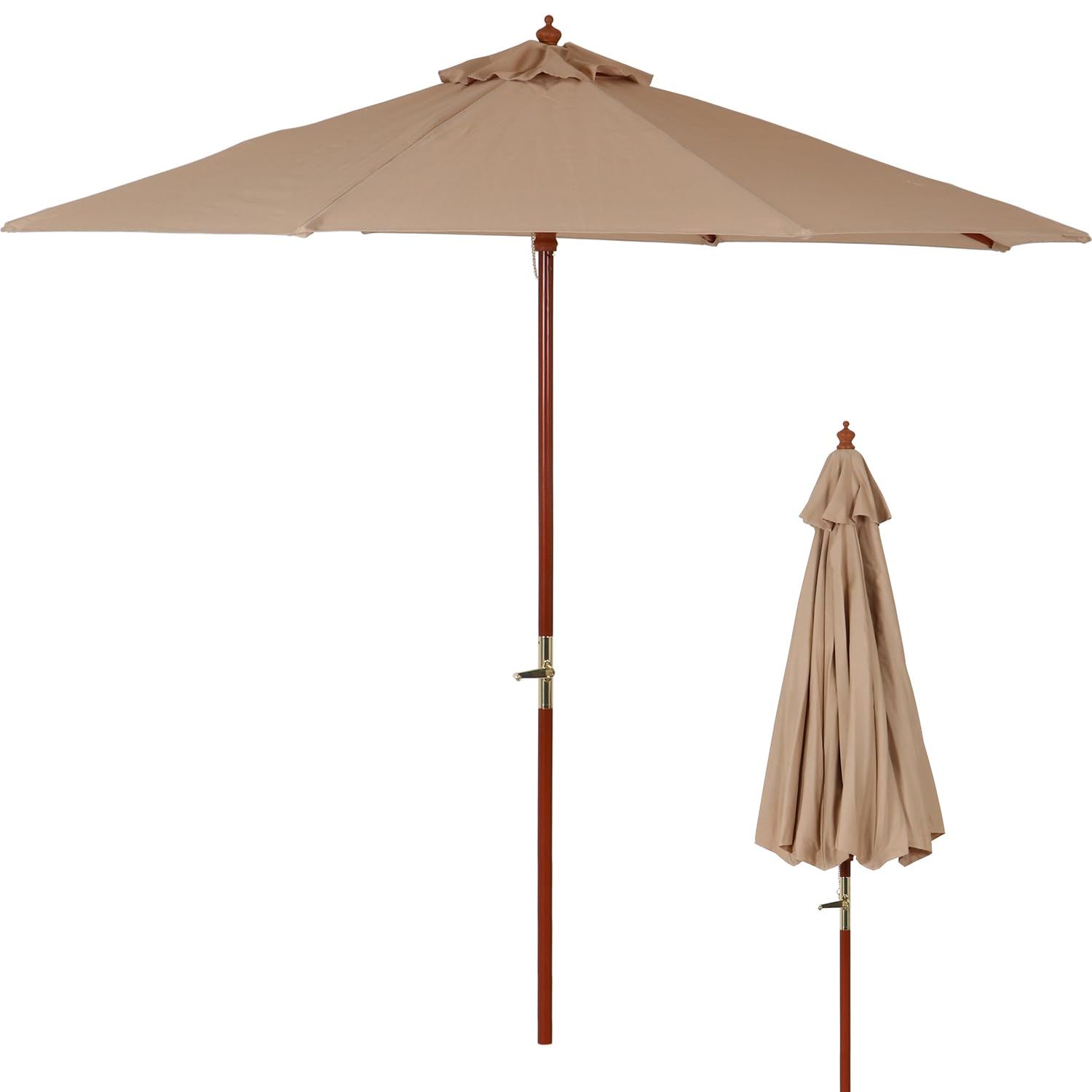 新品 不二貿易 ガーデンパラソル 展開時最長辺270cm UVカット率99.9