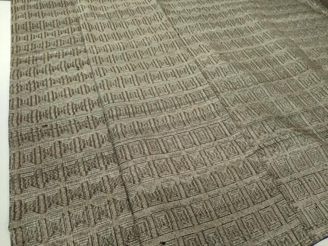 平和屋着物○本場大島紬 アンサンブル 割り込み絣 変わり格子 正絹  