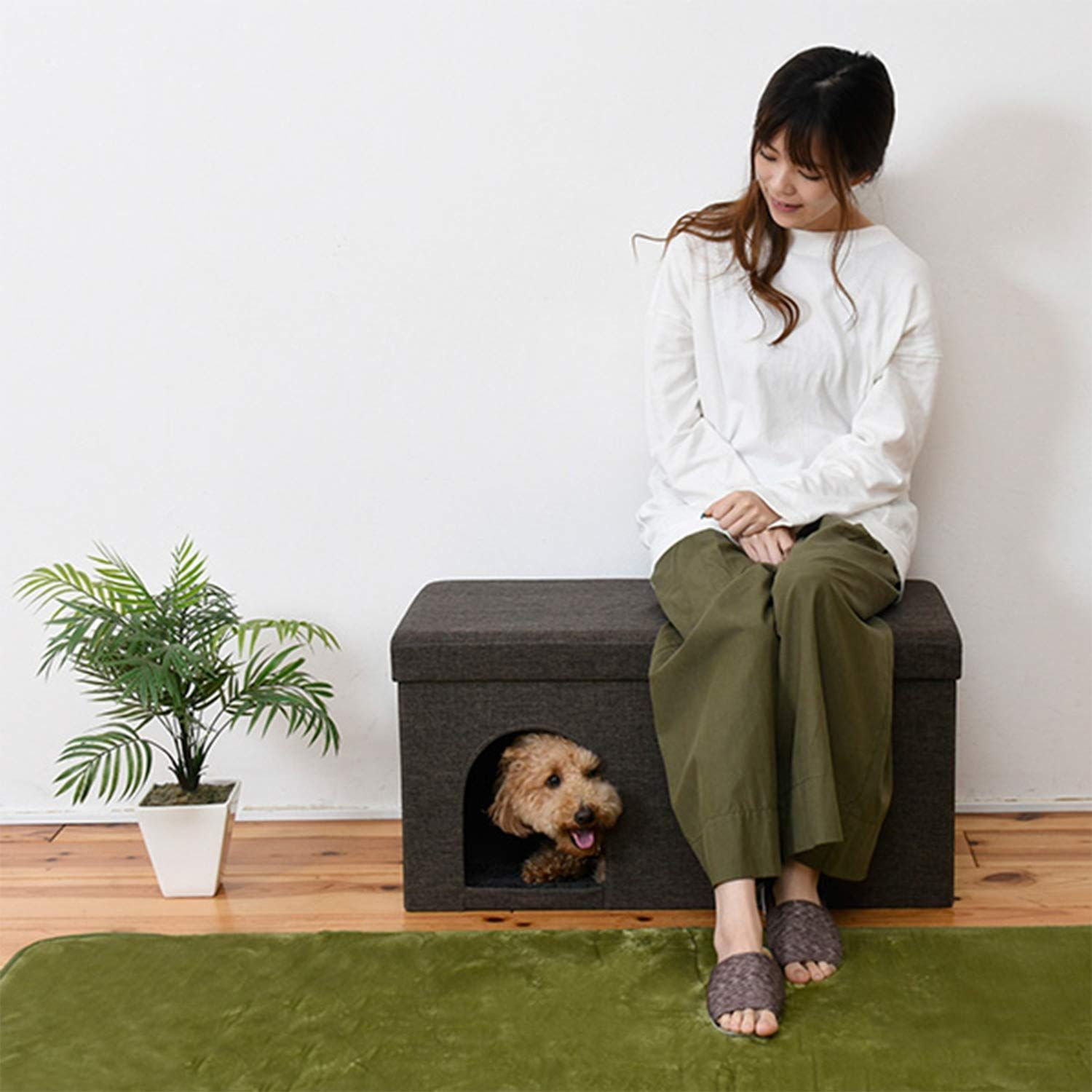 収納スツール ブラウン