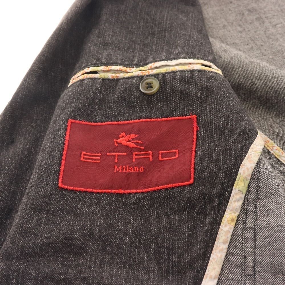 □ エトロ テーラードジャケット ブレザー 背広 デニム生地