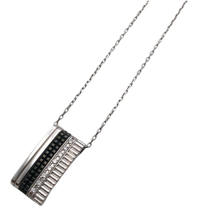 ブシュロン BOUCHERON キャトルブラックネックレス K18ホワイトゴールド 750WG ダイヤモンド ジュエリー
