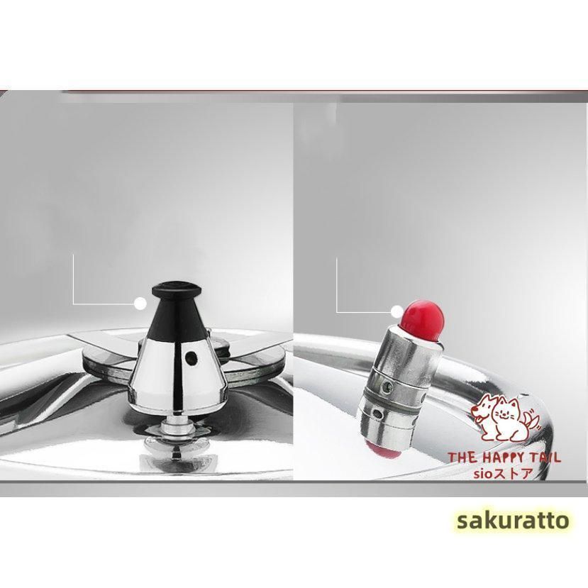 両手圧力鍋 家庭用圧力鍋 屋外用小型圧力鍋 防爆ポット ステンレス圧力鍋 ガス