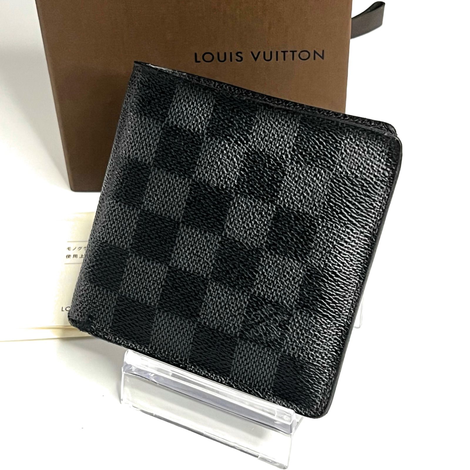 極美品✨ ルイヴィトン カフス M64685 ダミエ シルバー 1337 LOUIS