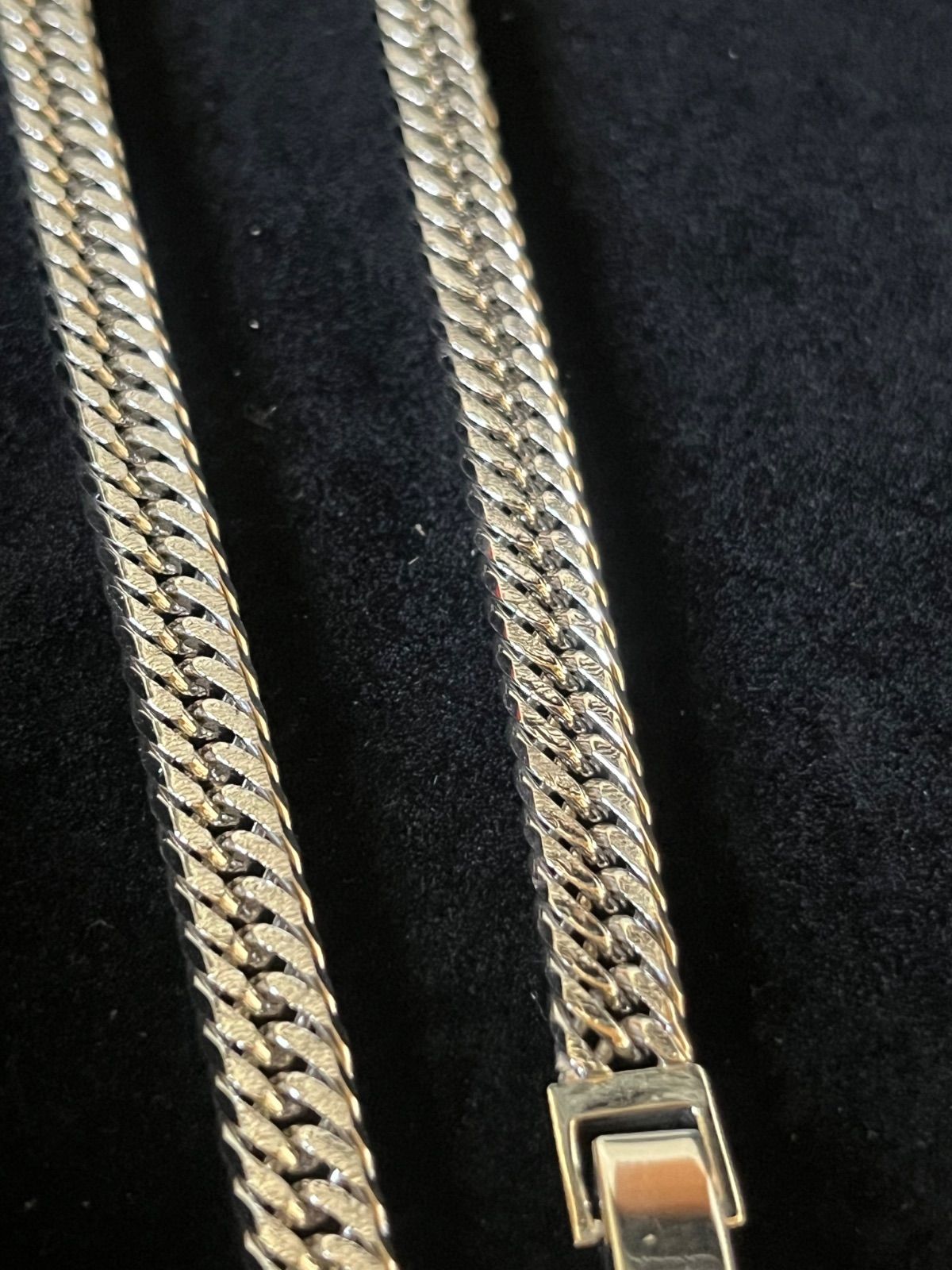 喜平　12面トリプル　新作クロスローズカット　50cm プラチナコーティング 喜平 12面トリプル クロスローズカット 50cm プラチナ