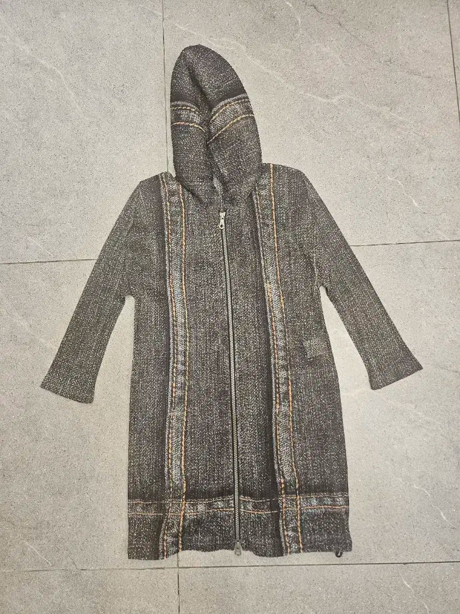 PLEATS PLEASE プリーツプリーズ ISSEY MIYAKE イッセイミヤケ PLEATS PLEASE デニム フード ジャケット ロング丈 3