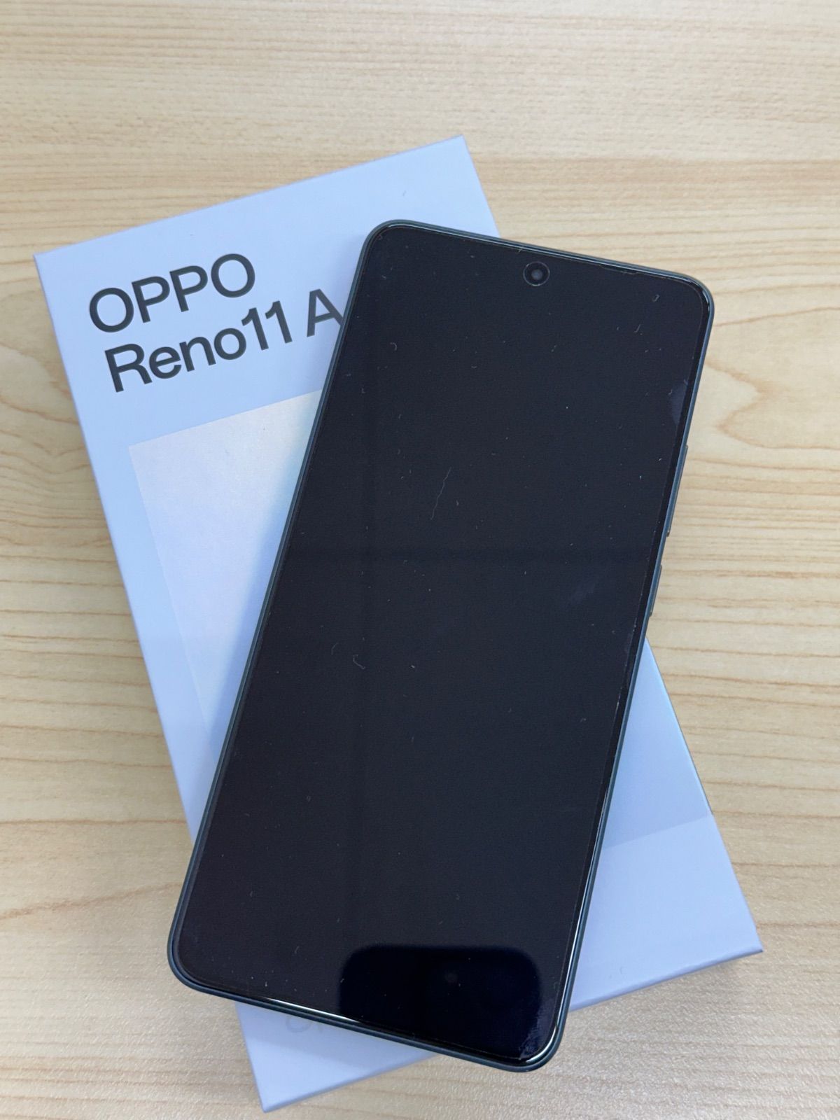 OPPO Reno 11A ダークグリーン 開封 フィルムサービス I-12.0-15.4