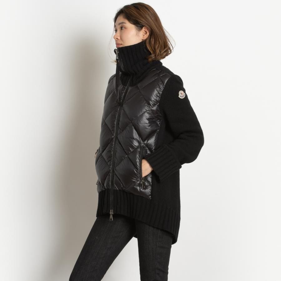 モンクレール MONCLER カーディガン ニット/ダウン レディース ダウンジャケット ブラック 黒 moncler CARDIGAN TRICOT  9b51600 A9197 999 XS