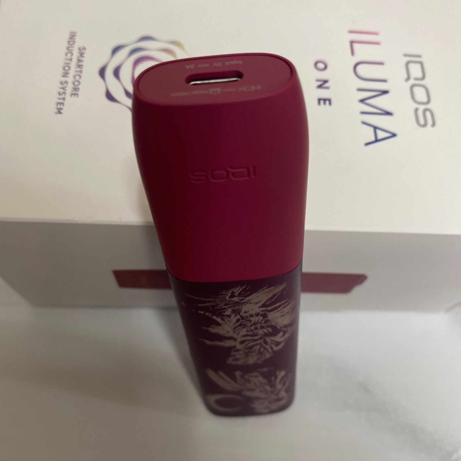 虎 三日月 デザイン iQOS ILUMA ONE アイコス イルマ ワン 赤