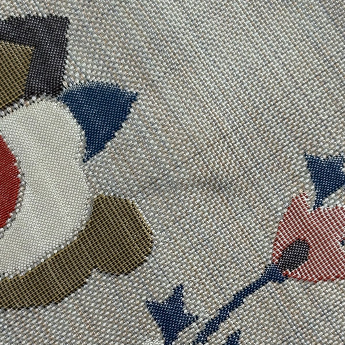 袋帯 美品 名品 木屋太 落款 草花 ベージュ 六通 正絹 【中古