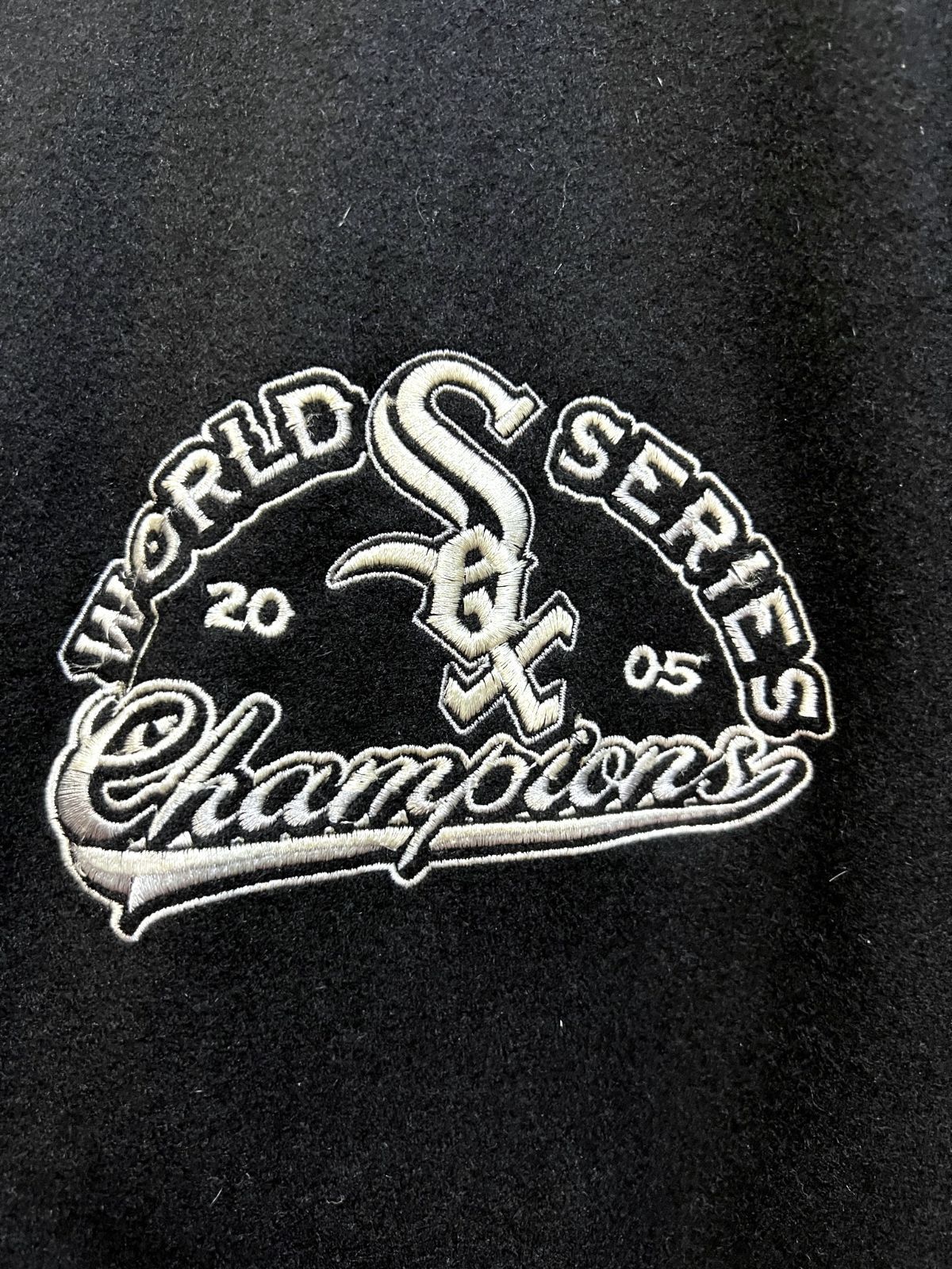 3J5719/JH design ホワイトソックス 袖レザーリバーシブルスタジャン