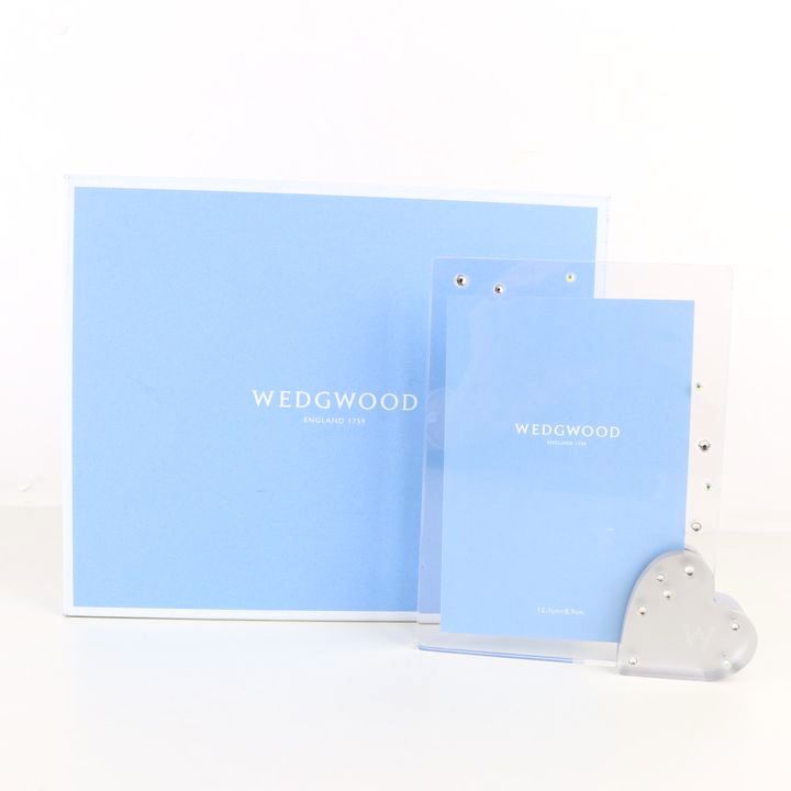 ウェッジウッド ブリスタイム ピクチャーフレーム 未使用 ハート フォトフレーム 写真立て レディース クリア Wedgwood 【中古】