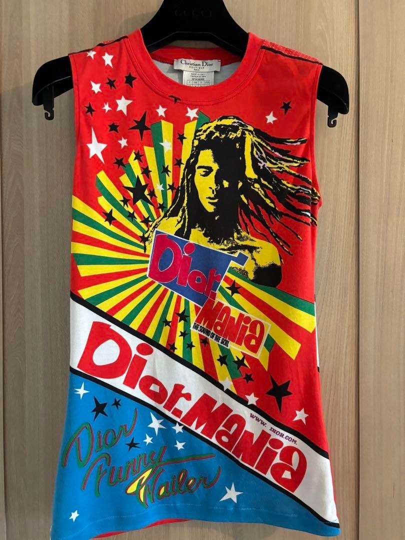 Dior Maniaプリントノースリーブトップス