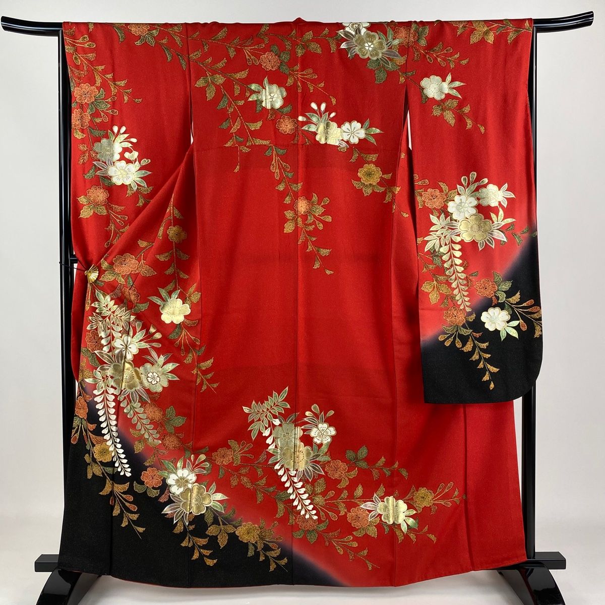 ≪美品≫正絹　振袖９点フルセット【629】【身長160㎝～170㎝の方用】 振袖 身丈160.5cm 裄丈69cm 正絹 名品