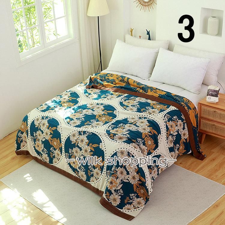 タオルケット シングル 綿100％ オルテガ柄 夏掛け 肌掛け ブランケット おしゃれ タオルケット シングル エジプト綿100％ オルテガ柄 140