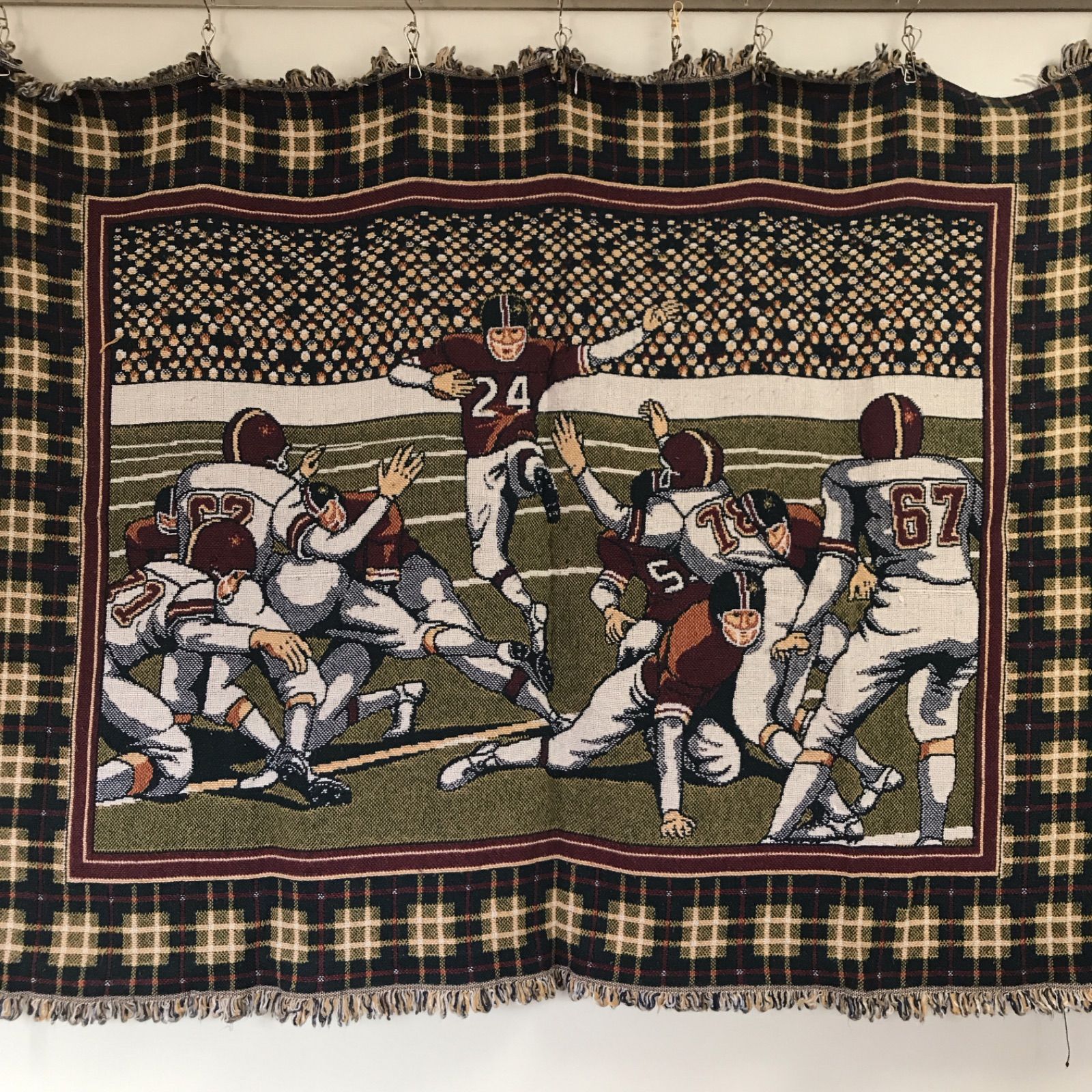 vintageラグ アメフト メキシカンラグ ブランケット マルチ