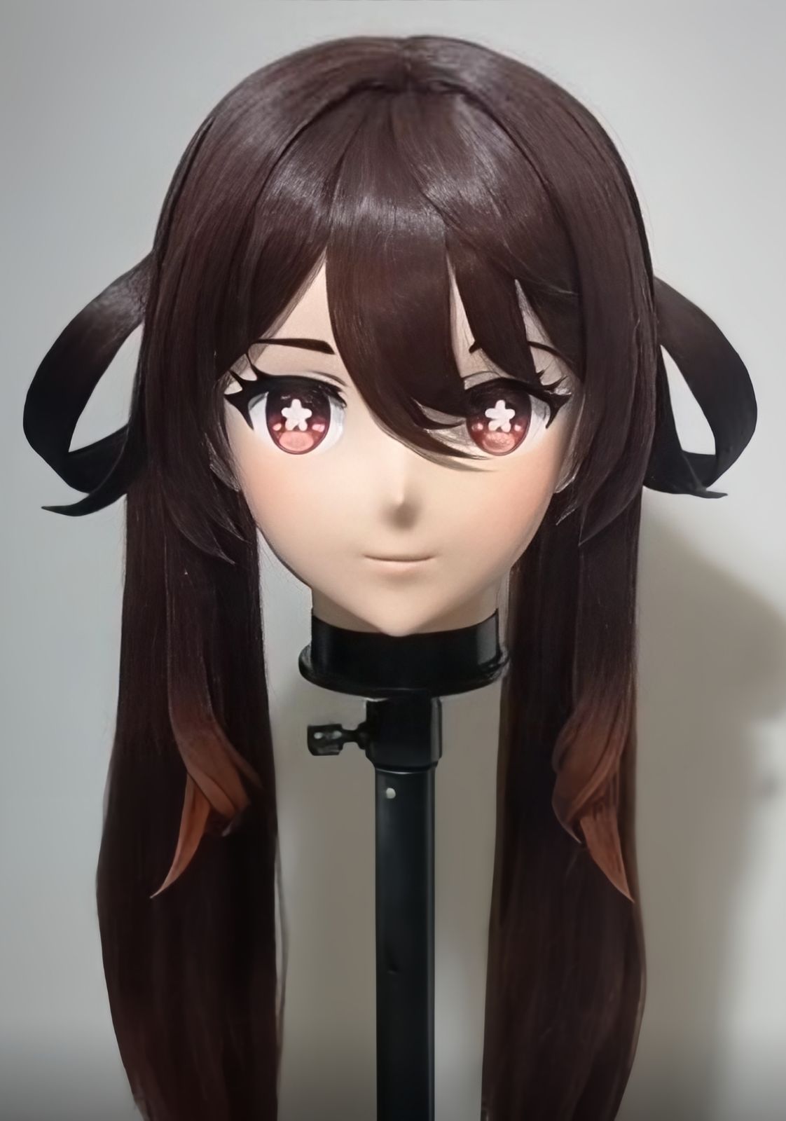 全頭マスク ロック付き NO.1202 フルマスク ドール ヘッドロリータ人形 コスプレ 変身 仮装 着ぐるみ 二次元美少女